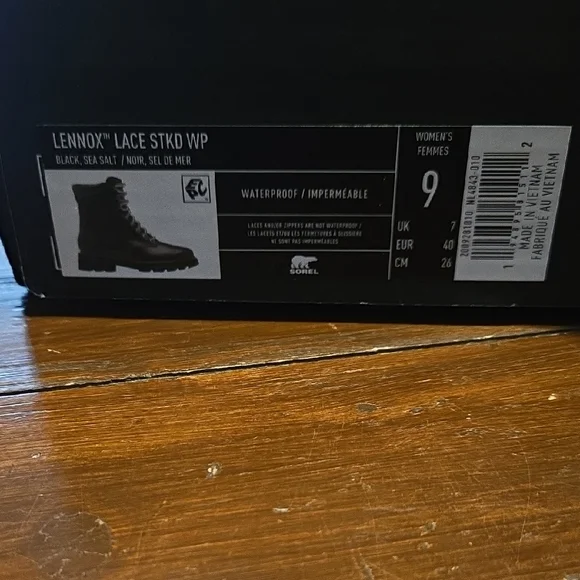 Sorel Black Lace-Up Women's Boots - Picture 2 of 11